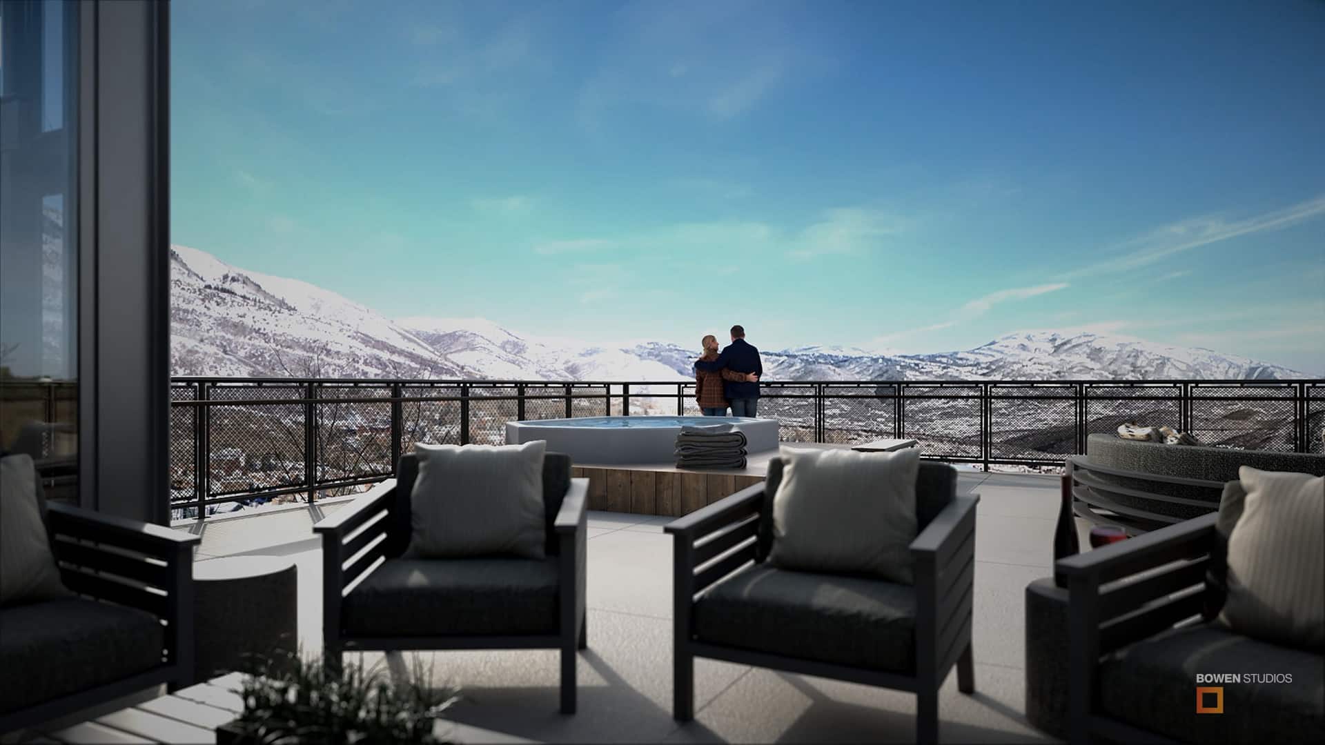 BOWEN STUDIOS King_s Crown ski patio A